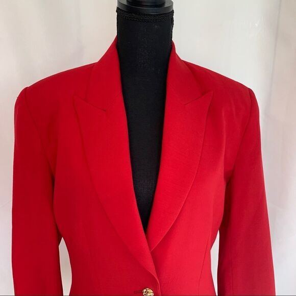 ALFRED Sung Vintage Red Blazer Jacket Sz 2 - Picture 2 of 10